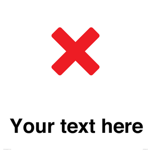 Custom plain background, red cross sign